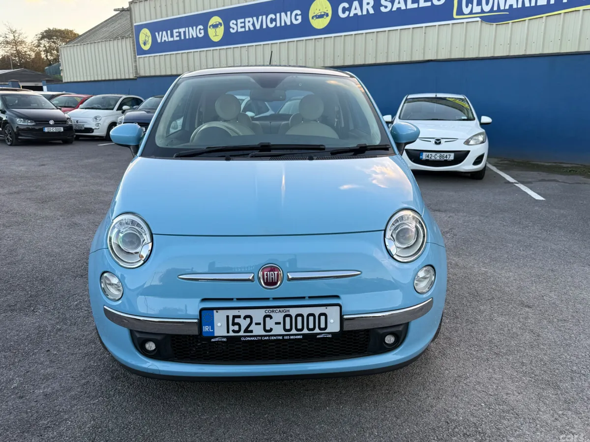 Fiat 500 Hatchback, Petrol, 2015, Blue