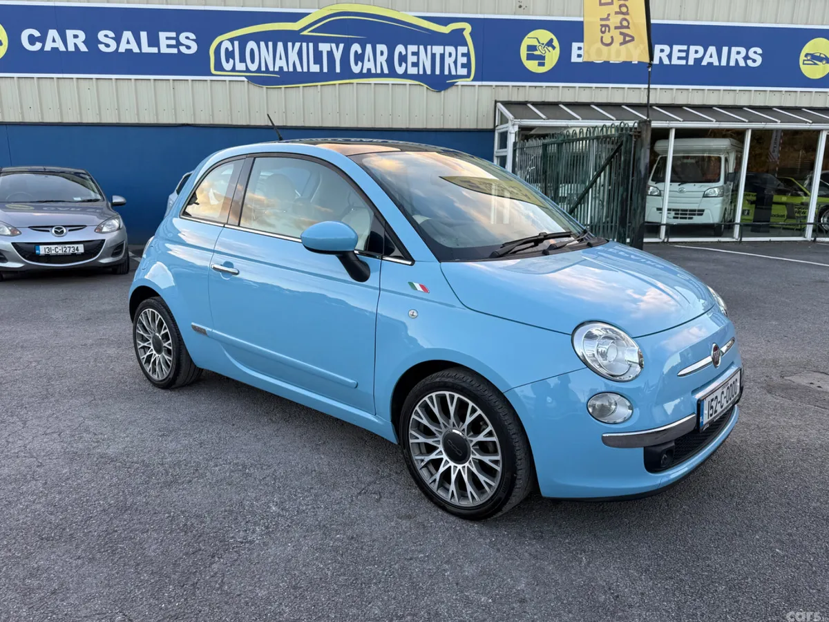 Fiat 500 Hatchback, Petrol, 2015, Blue