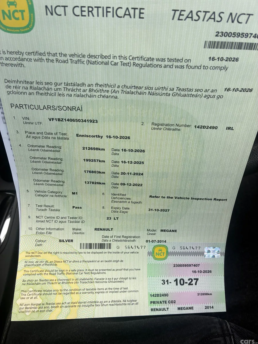 Renault Megane Hatchback, Diesel, 2014, Silver