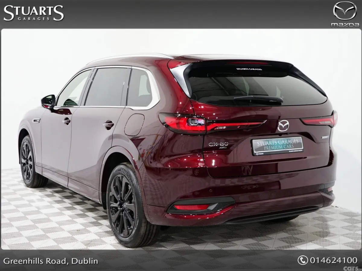 Mazda CX-80 SUV, Petrol Plug-in Hybrid, 2026, Red