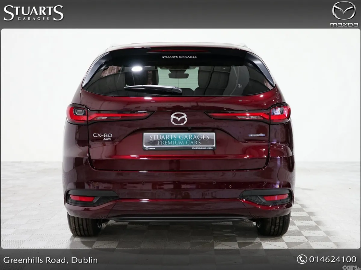 Mazda CX-80 SUV, Petrol Plug-in Hybrid, 2026, Red