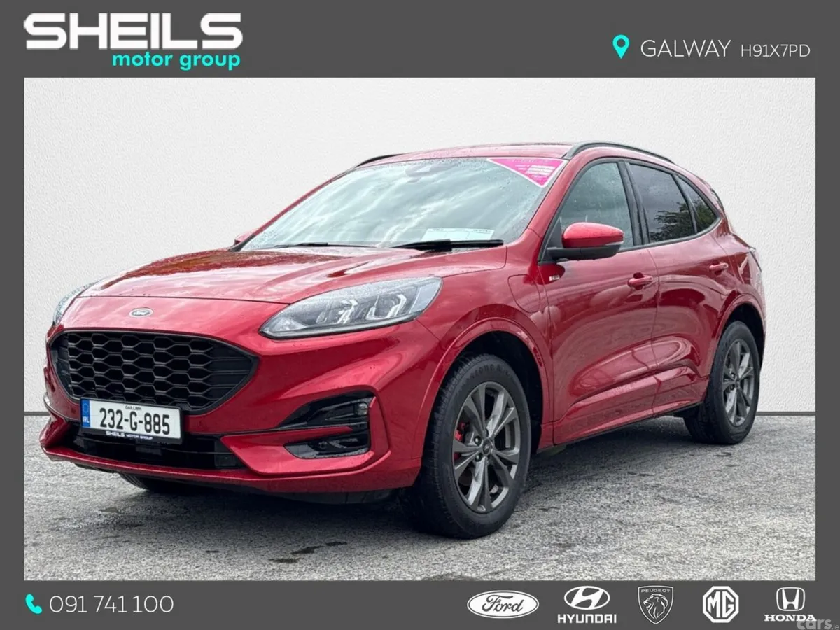 Ford Kuga SUV, Petrol Plug-in Hybrid, 2023, Red
