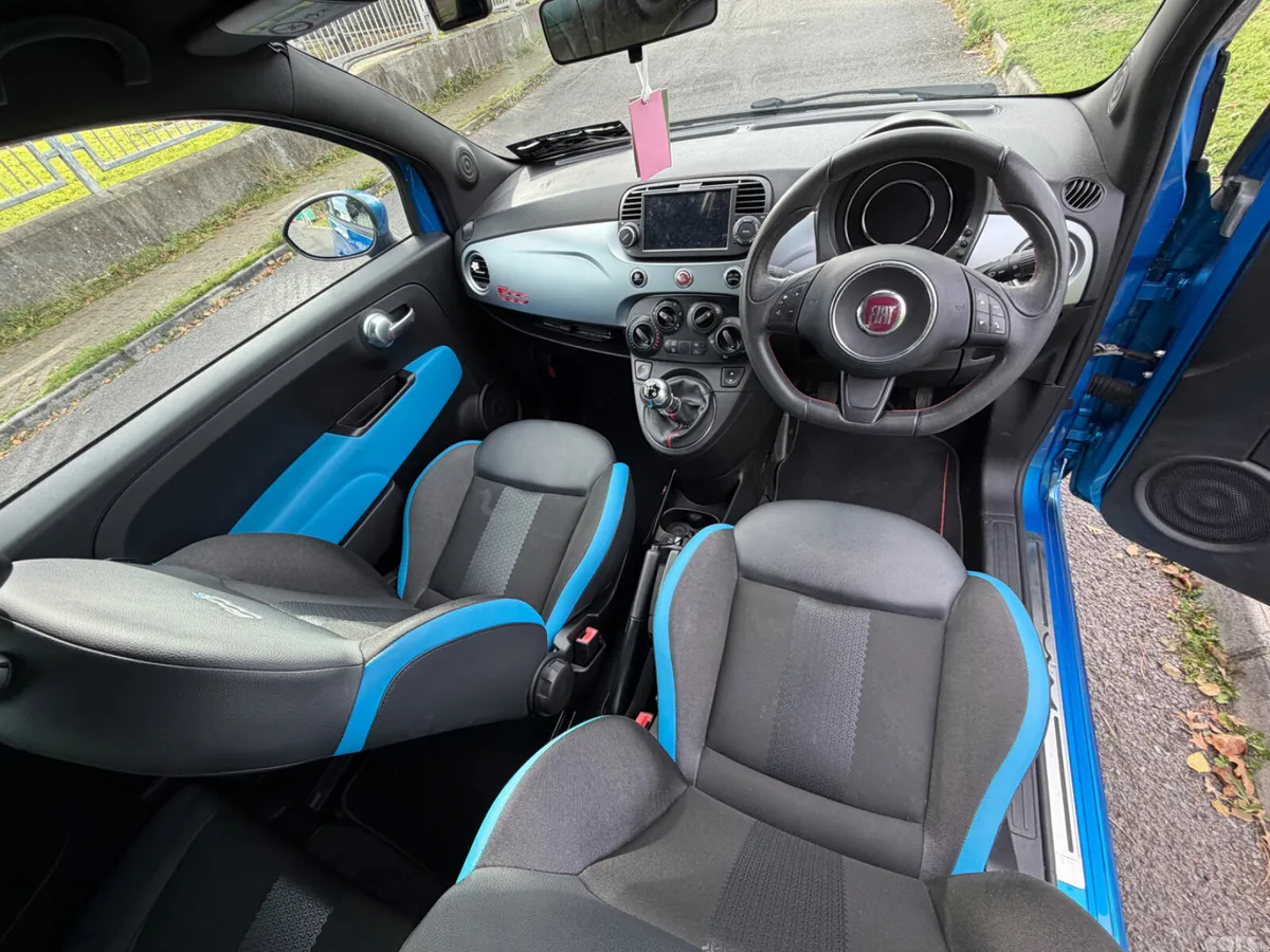 Fiat 500 Hatchback, Petrol, 2015, Blue