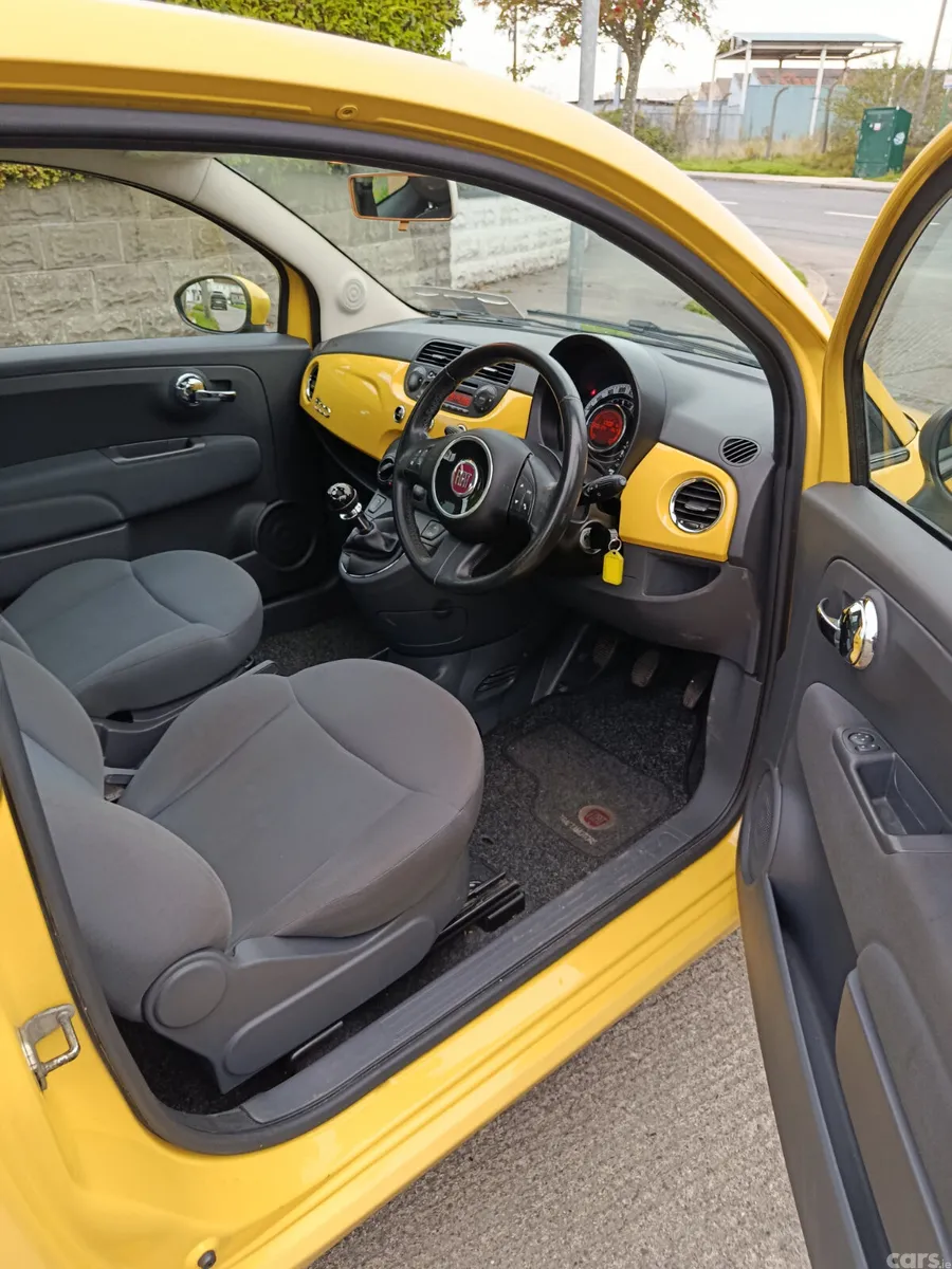 Fiat 500 Hatchback, Petrol, 2012, Yellow