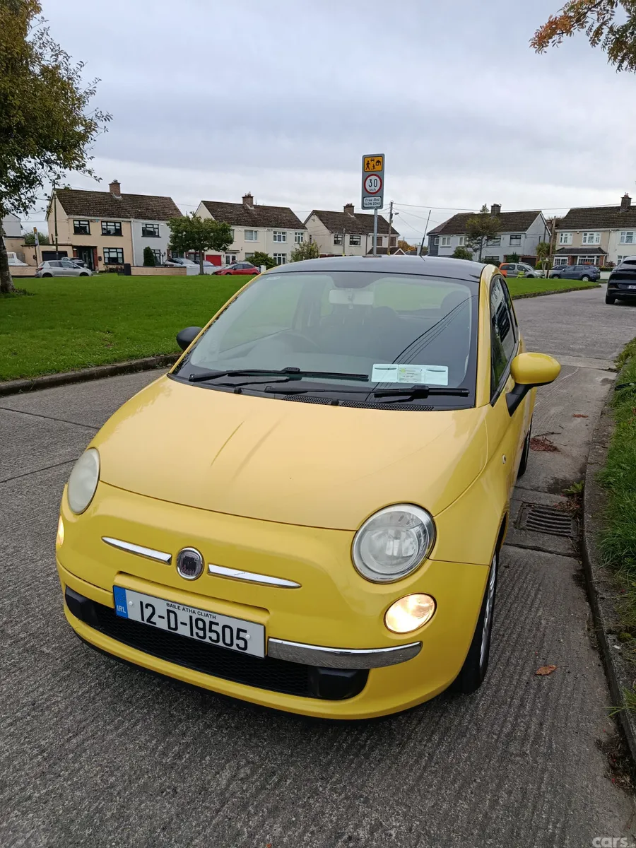 Fiat 500 Hatchback, Petrol, 2012, Yellow