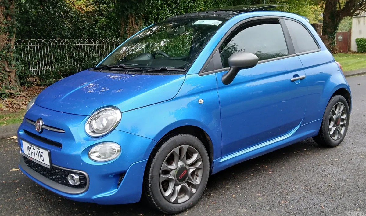 Fiat 500 Hatchback, Petrol, 2018, Blue