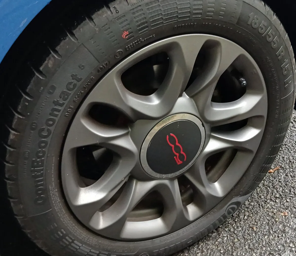 Fiat 500 Hatchback, Petrol, 2018, Blue