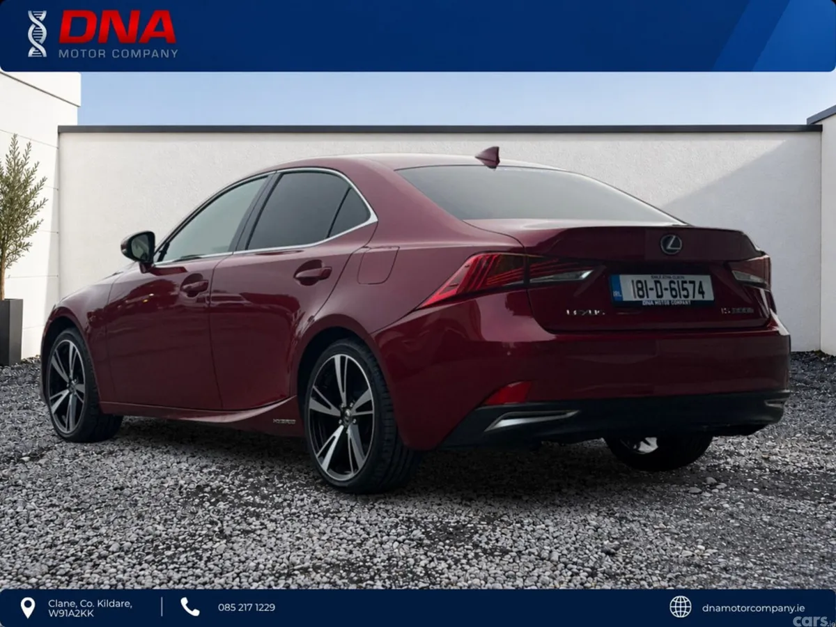 Lexus IS Saloon, Petrol Hybrid, 2018, Red
