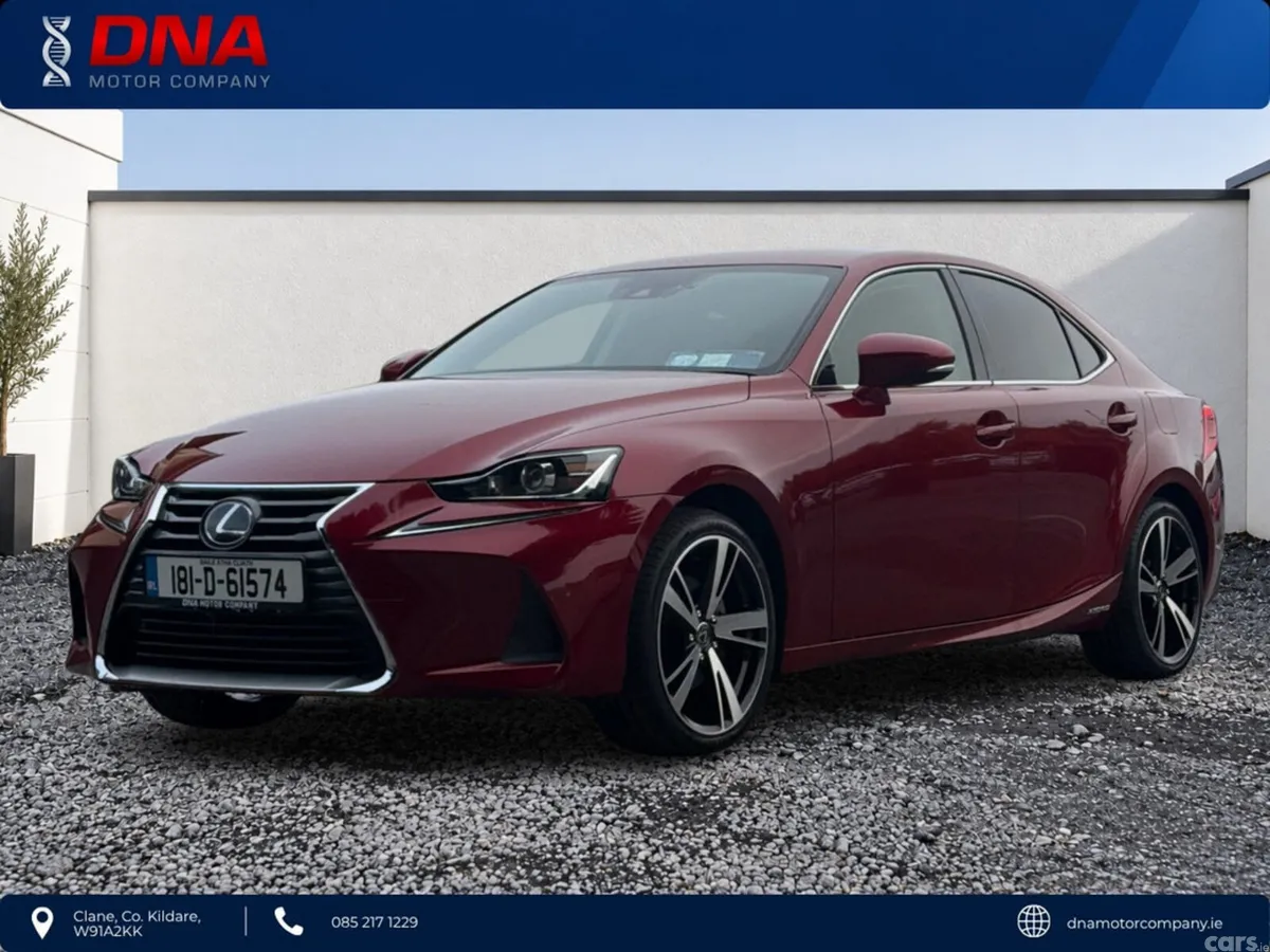 Lexus IS Saloon, Petrol Hybrid, 2018, Red