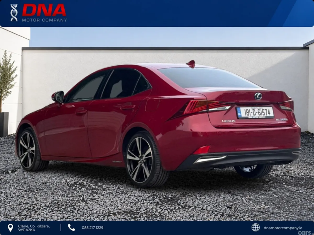 Lexus IS Saloon, Petrol Hybrid, 2018, Red