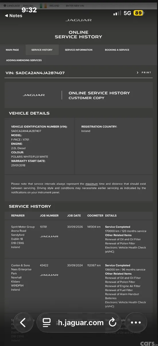 Jaguar F-Pace SUV, Diesel, 2018, White