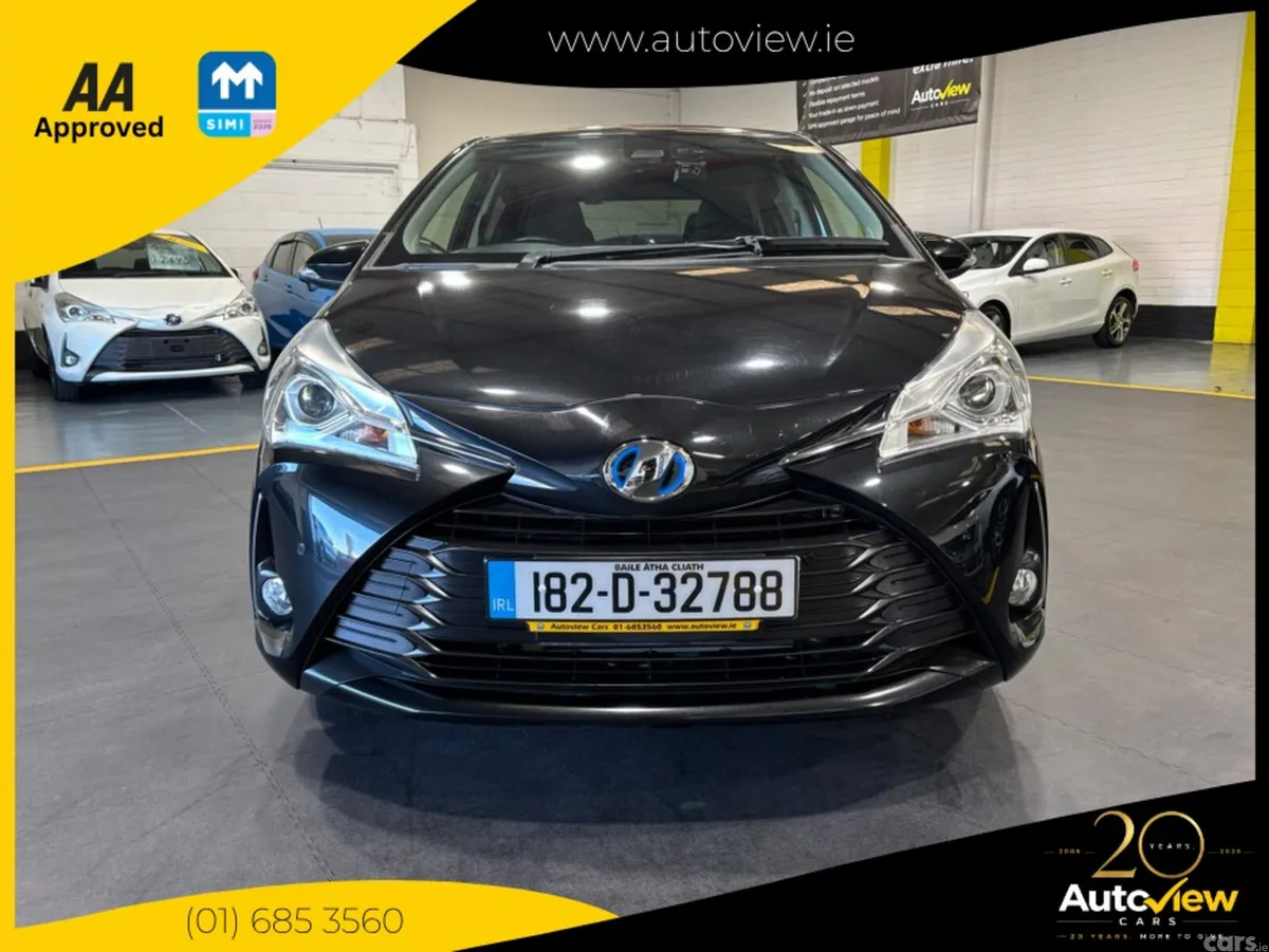 Toyota Vitz Hatchback, Petrol Hybrid, 2018, Black