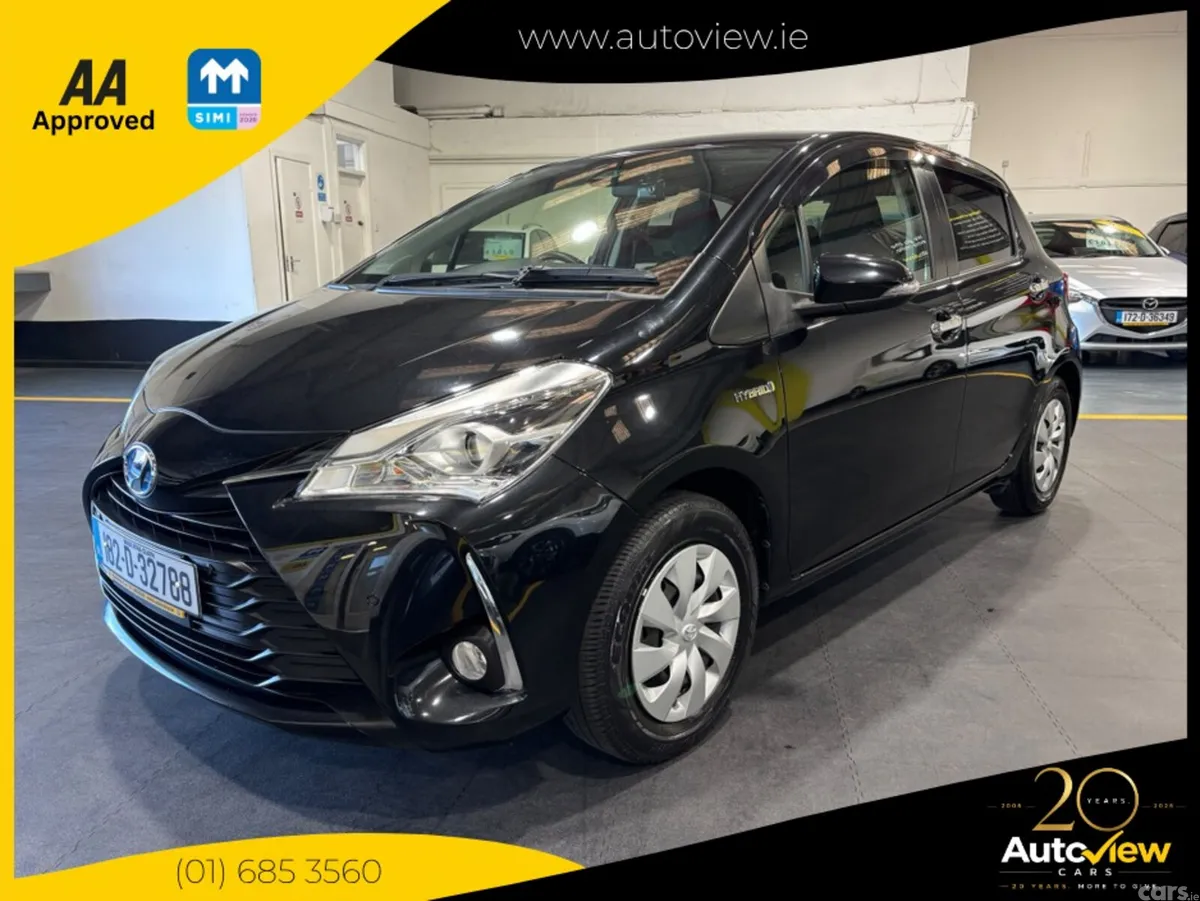 Toyota Vitz Hatchback, Petrol Hybrid, 2018, Black