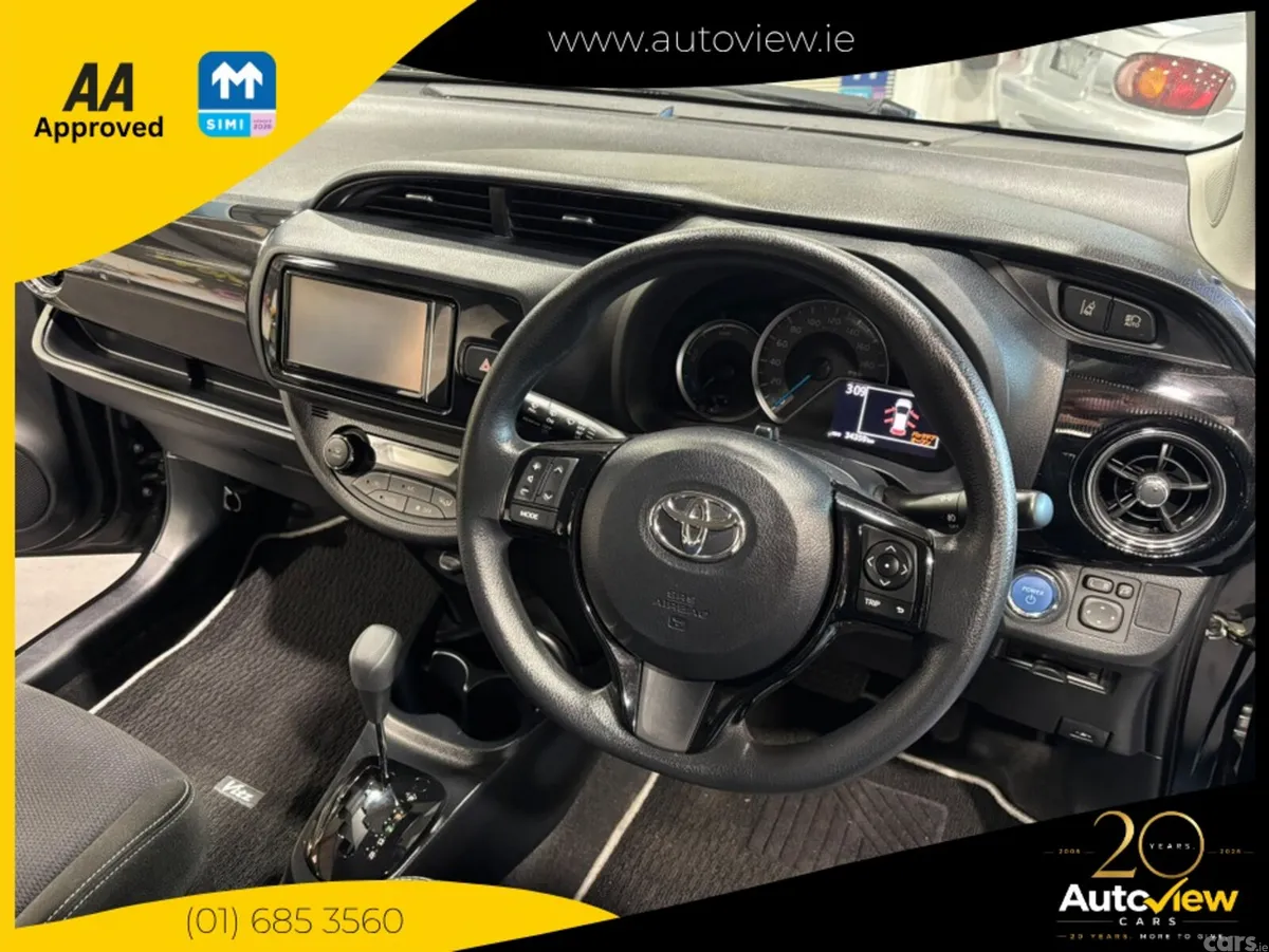Toyota Vitz Hatchback, Petrol Hybrid, 2018, Black