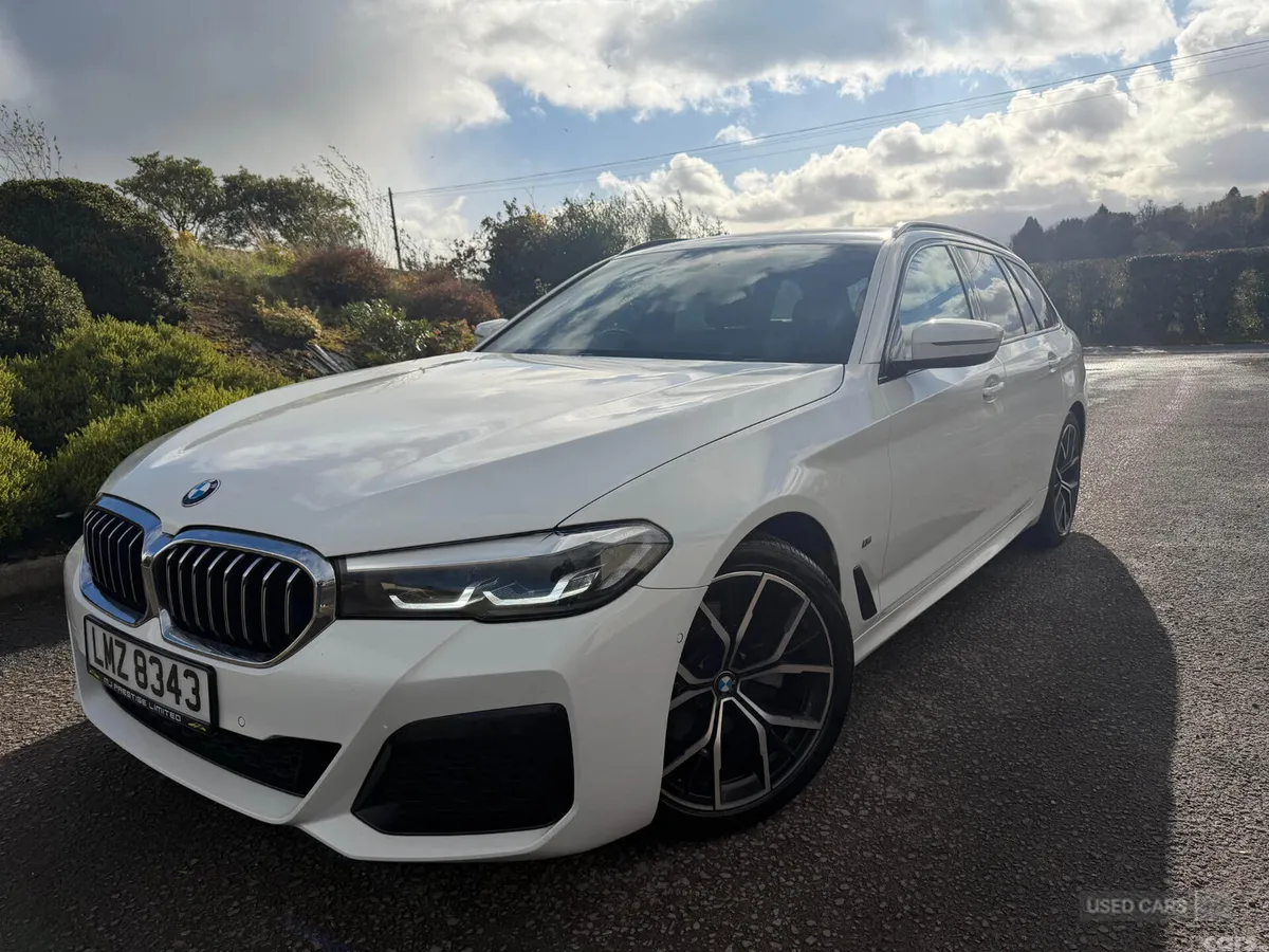BMW 5-Series Estate, Diesel Hybrid, 2023, White