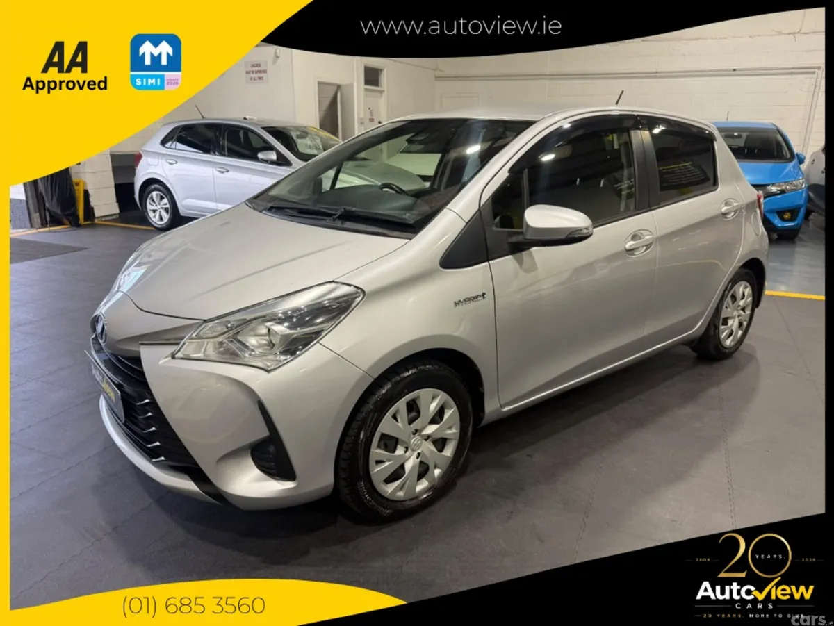 Toyota Vitz Hatchback, Petrol Hybrid, 2019, Silver