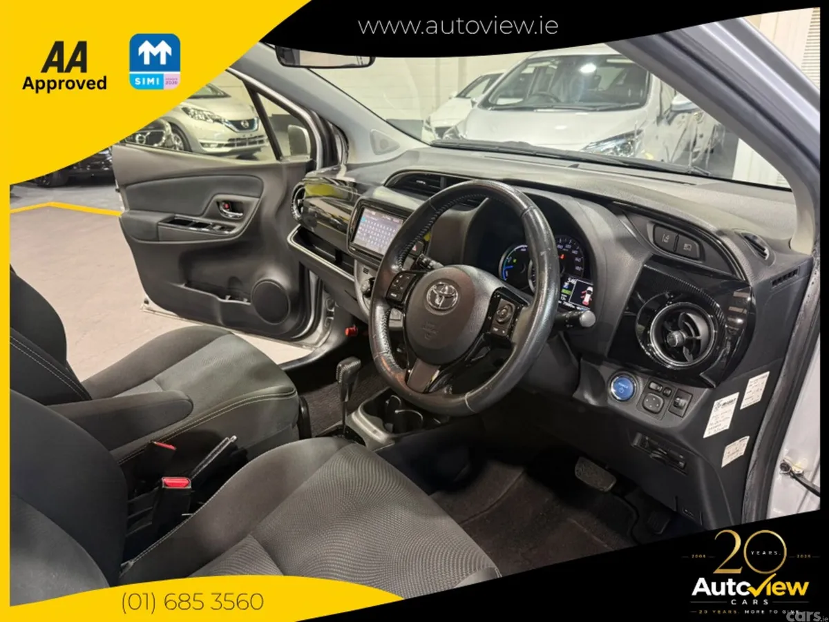 Toyota Vitz Hatchback, Petrol Hybrid, 2019, Silver