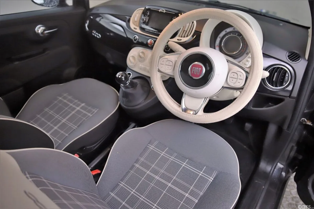 Fiat 500 Hatchback, Petrol, 2018, Black