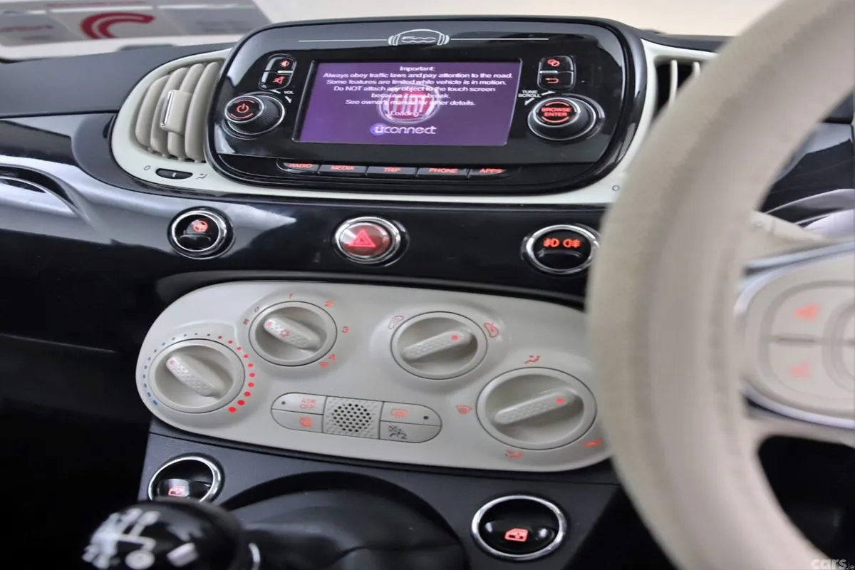 Fiat 500 Hatchback, Petrol, 2018, Black