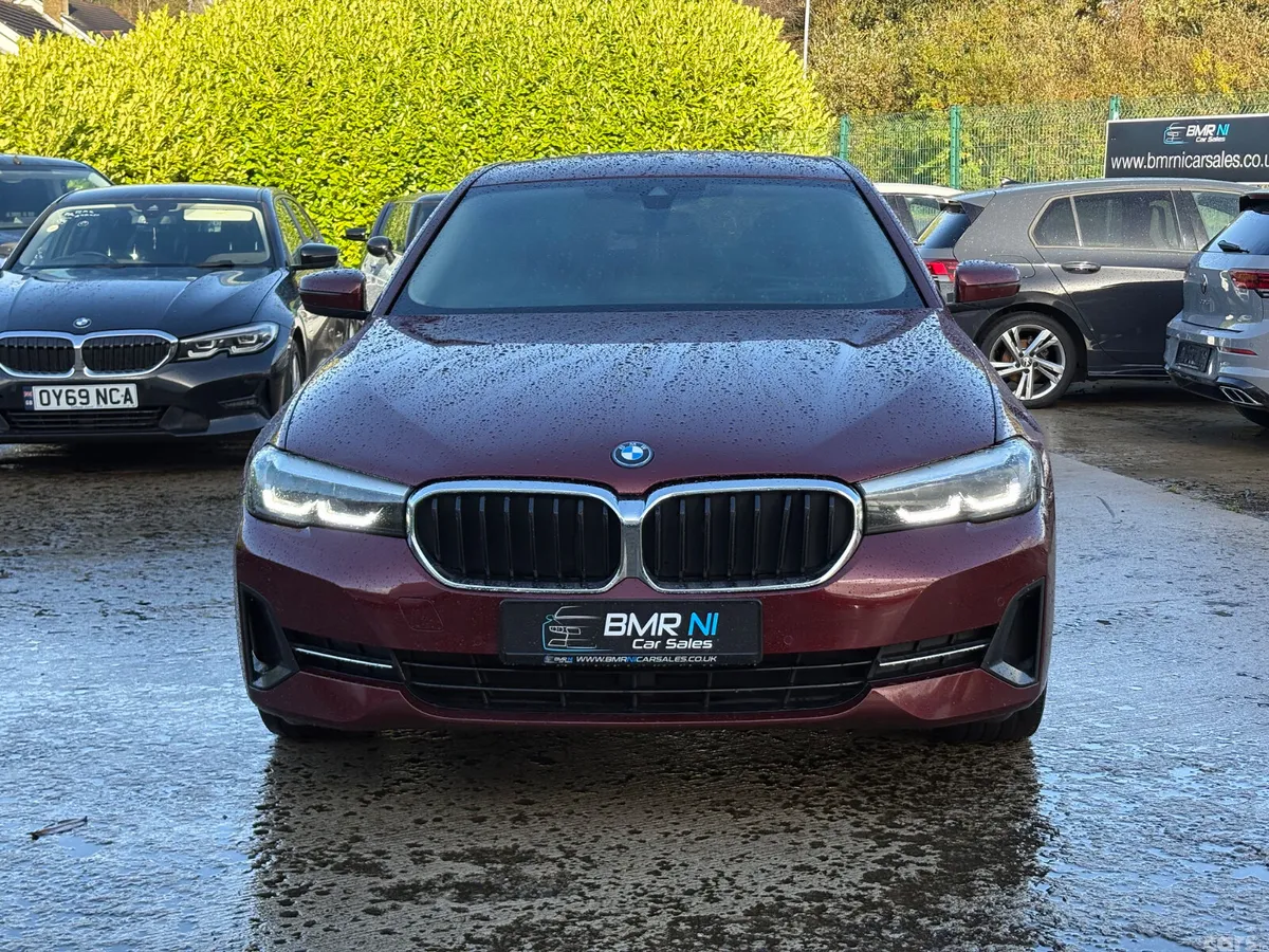 BMW 5-Series Saloon, Petrol Hybrid, 2022, Red
