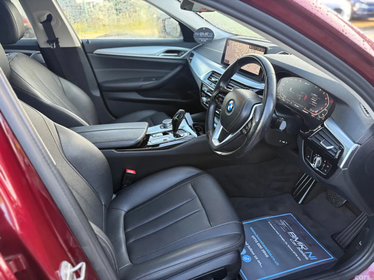BMW 5-Series Saloon, Petrol Hybrid, 2022, Red