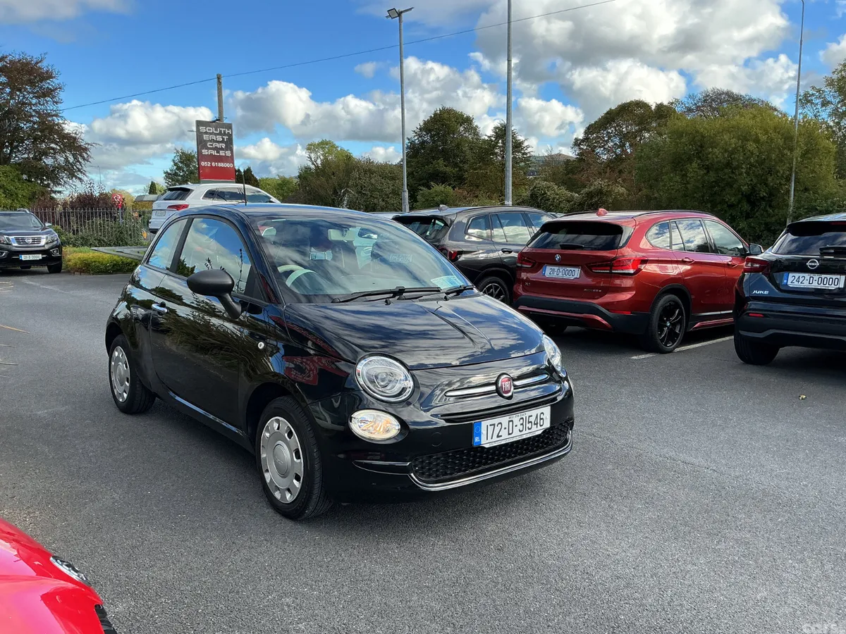 Fiat 500 Hatchback, Petrol, 2017, Black