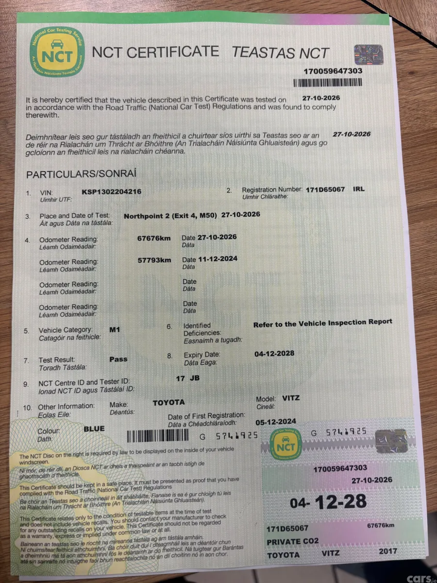 Toyota Vitz Hatchback, Petrol, 2017, Blue