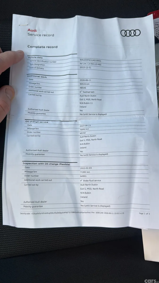 Audi A4 Saloon, Petrol, 2015, White