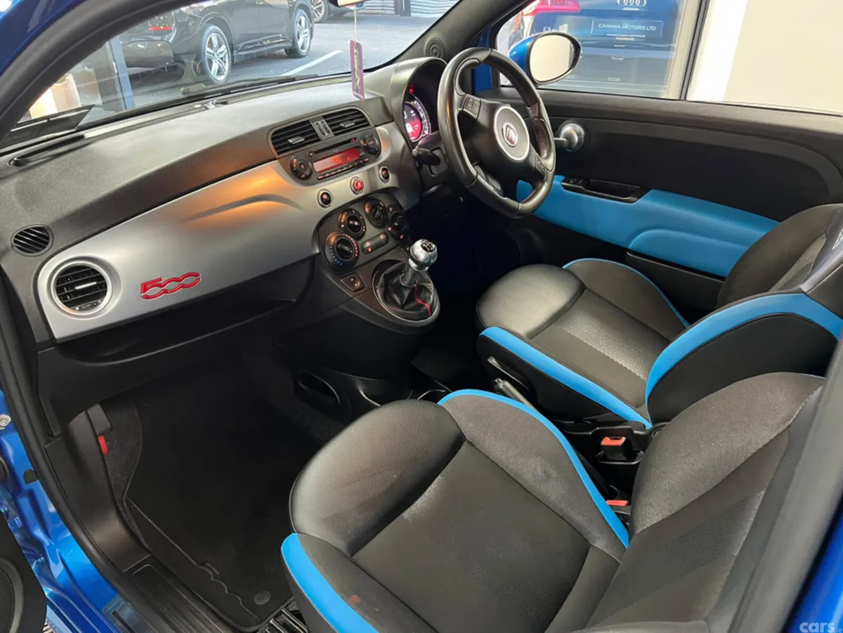 Fiat 500 Hatchback, Petrol, 2015, Blue