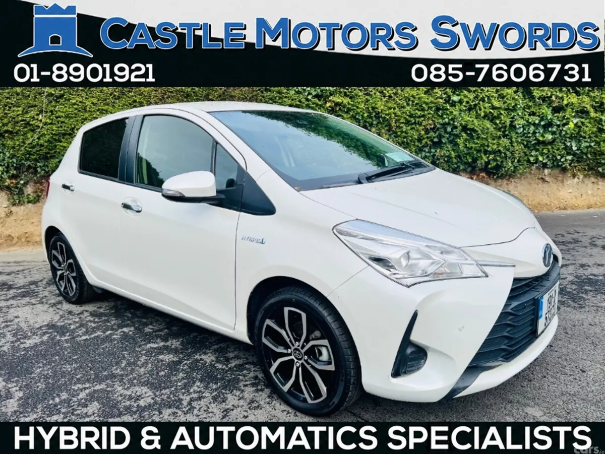 Toyota Vitz Hatchback, Petrol Hybrid, 2019, White