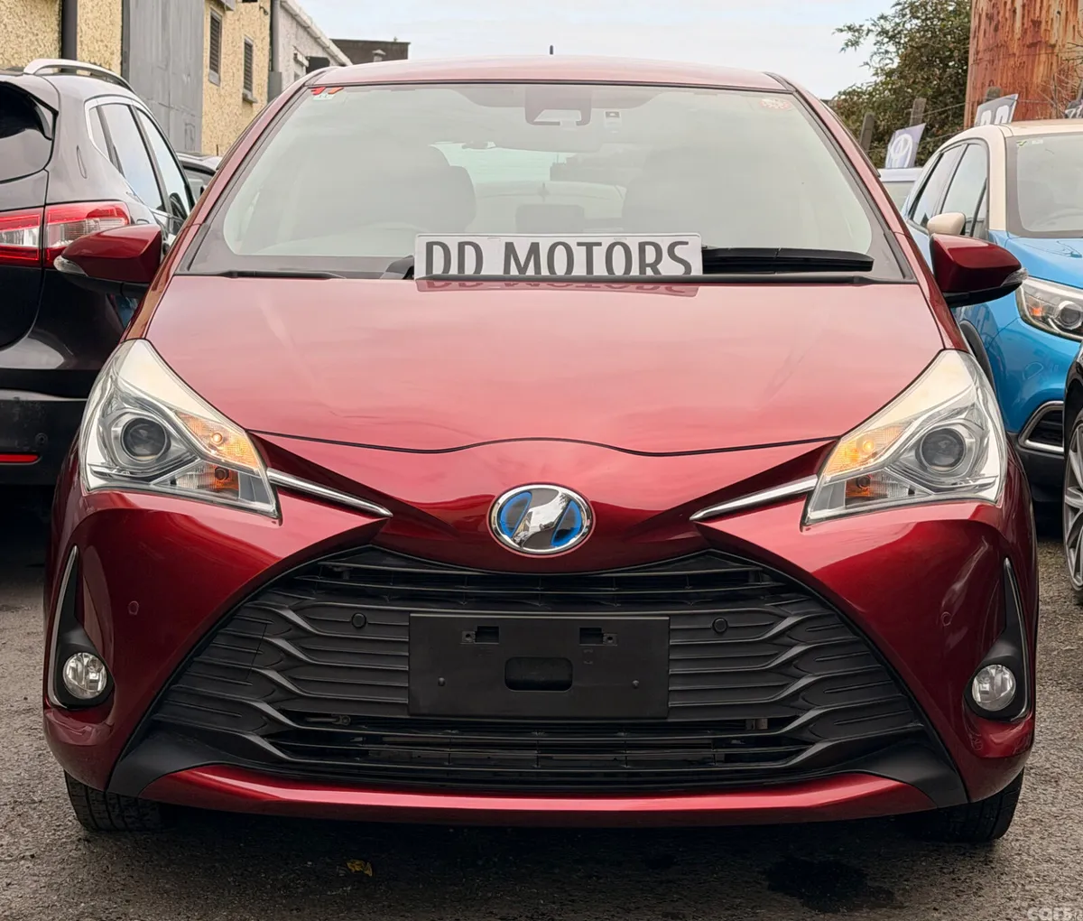 Toyota Vitz Hatchback, Petrol Hybrid, 2018, Red