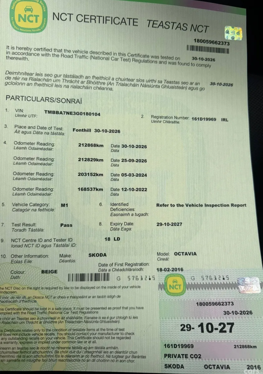 Skoda Octavia Saloon, Petrol, 2016, Beige