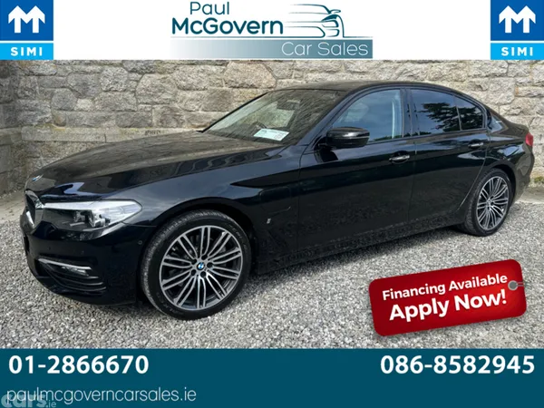 BMW 5-Series Saloon, Petrol Hybrid, 2017, Black