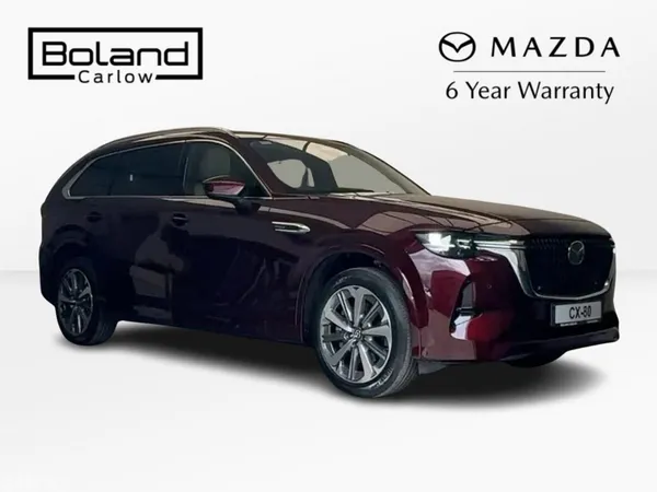 Mazda CX-80 SUV, Petrol Plug-in Hybrid, 2026, Red