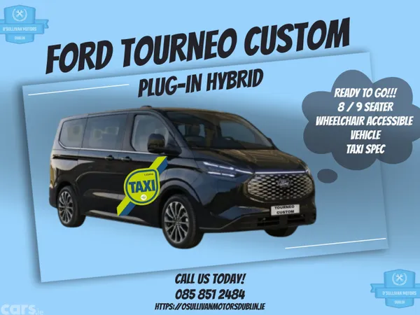 Ford Tourneo Custom Van, Petrol Plug-in Hybrid, 2026, Black