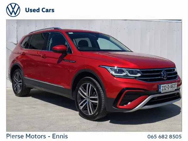 Volkswagen Tiguan Allspace SUV, Diesel, 2023, Red