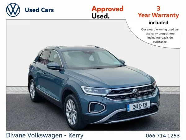 Volkswagen T-Roc SUV, Petrol, 2024, Blue