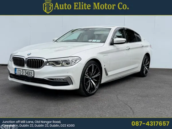 BMW 5-Series Saloon, Petrol Hybrid, 2017, White