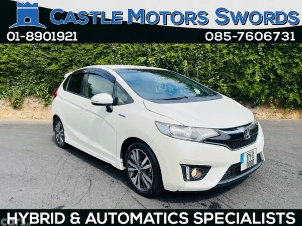 Honda Fit Hatchback, Petrol Hybrid, 2017, White