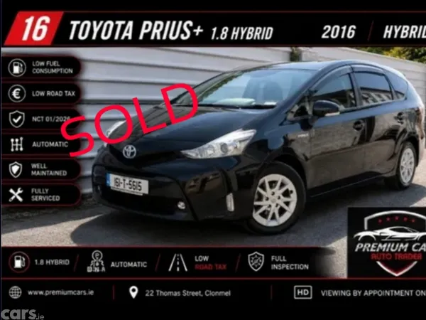 Toyota Prius MPV, Petrol Hybrid, 2016, Black