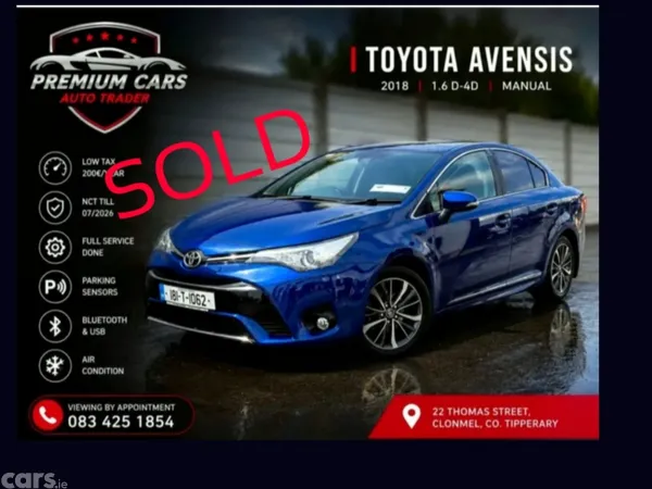 Toyota Avensis Saloon, Diesel, 2018, Blue