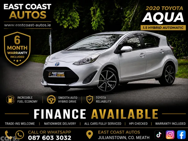 Toyota Aqua Hatchback, Petrol Hybrid, 2020, Silver