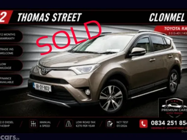 Toyota RAV4 SUV, Diesel, 2018, Brown