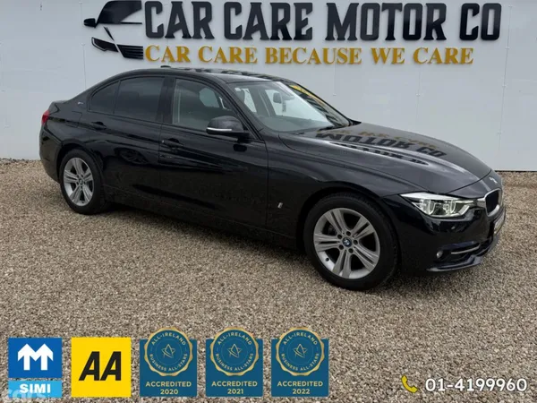 BMW 3-Series Saloon, Petrol Hybrid, 2018, Black