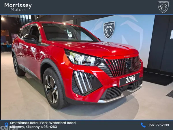 Peugeot 2008 SUV, Petrol Hybrid, 2026, Red
