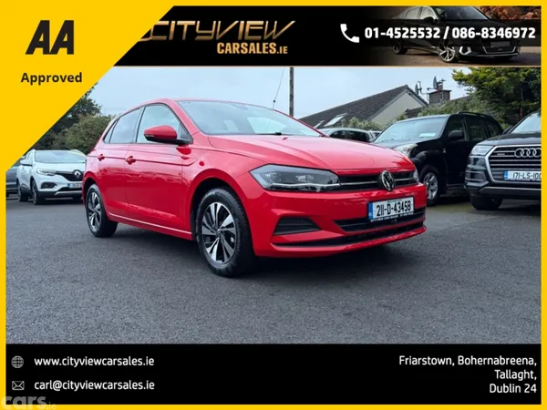 Volkswagen Polo Hatchback, Petrol, 2021, Red