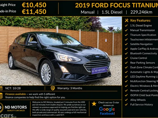 Ford Focus Hatchback, Diesel, 2019, Black