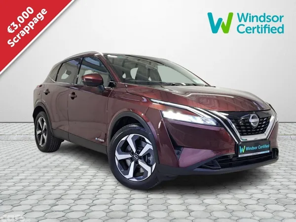 Nissan Qashqai SUV, Petrol Hybrid, 2024, Red