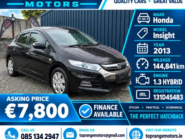 Honda Insight Hatchback, Petrol Hybrid, 2013, Black
