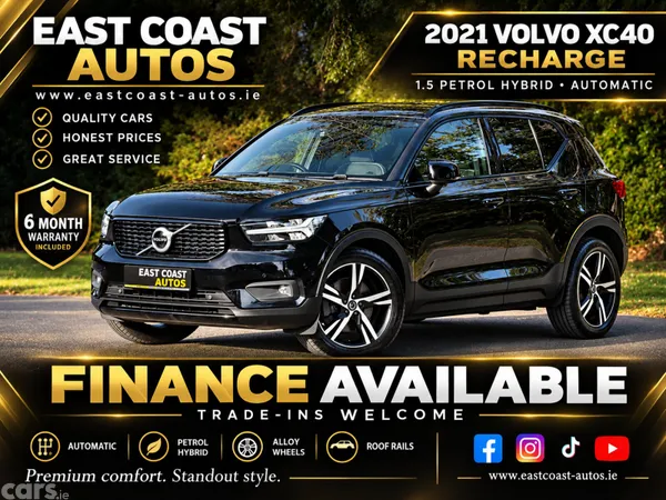 Volvo XC40 Estate, Petrol Plug-in Hybrid, 2021, Black